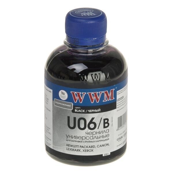 Чорнило Ink (200 г) Universal Canon / HP / Lexmark / Xerox (Black) U06 / B від компанії Приватне підприємство "Кваліор" - фото 1