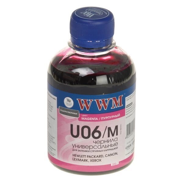 Чорнило Ink (200 г) Universal Canon / HP / Lexmark / Xerox (Magenta) U06 / M від компанії Приватне підприємство "Кваліор" - фото 1