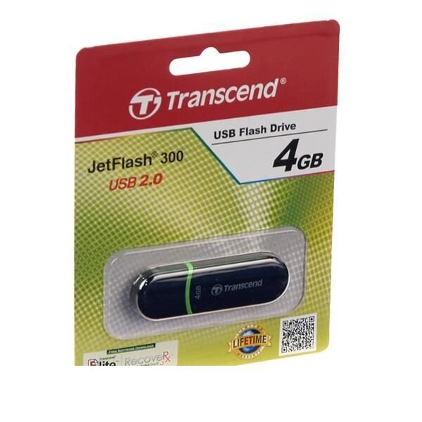 Флешка USB 2.0 Flash Drive Transcend JetFlash 300 4 GB Black (TS4GJF300) від компанії Приватне підприємство "Кваліор" - фото 1