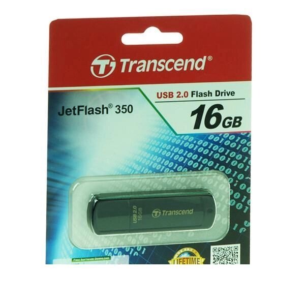 Флешка USB 2.0 Flash Drive Transcend JetFlash 350 16GB (TS16GJF350) від компанії Приватне підприємство "Кваліор" - фото 1