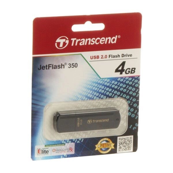 Флешка USB 2.0 Flash Drive Transcend JetFlash 350 4GB (TS4GJF350) від компанії Приватне підприємство "Кваліор" - фото 1