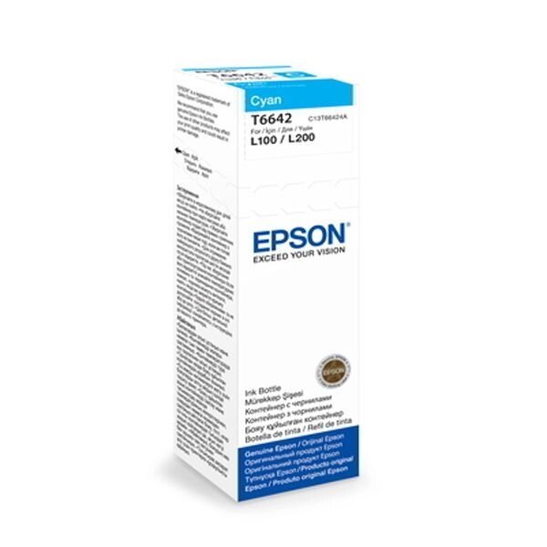 Картридж Epson L100 / L200, контейнер з чорнилом Cyan (C13T66424A) від компанії Приватне підприємство "Кваліор" - фото 1