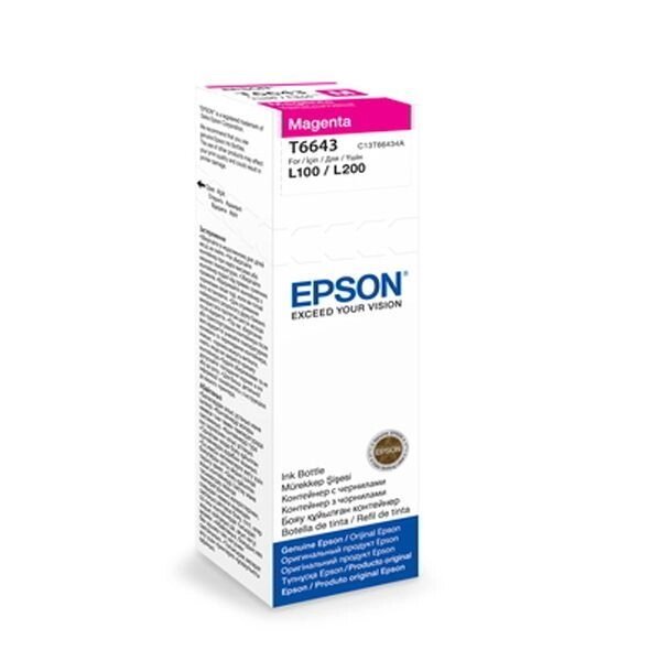 Картридж Epson L100 / L200, контейнер з чорнилом Magenta (C13T66434A) від компанії Приватне підприємство "Кваліор" - фото 1