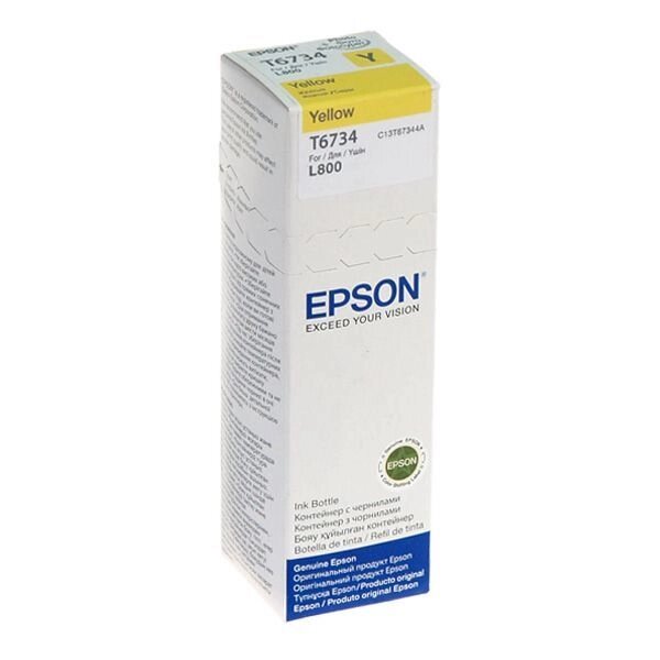 Картридж Epson L800, контейнер з чорнилом Yellow (C13T67344A) від компанії Приватне підприємство "Кваліор" - фото 1