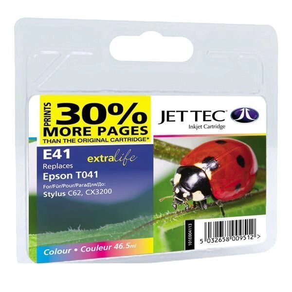 Картридж EPSON Stylus C62 / CX3200 Colour + 30% (110E004113) E41 Jet Tec від компанії Приватне підприємство "Кваліор" - фото 1