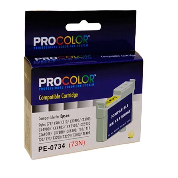 Картридж EPSON Stylus C79 / CX3900 / 4900/5900 Yellow (PE-T0734) PRO COLOR від компанії Приватне підприємство "Кваліор" - фото 1