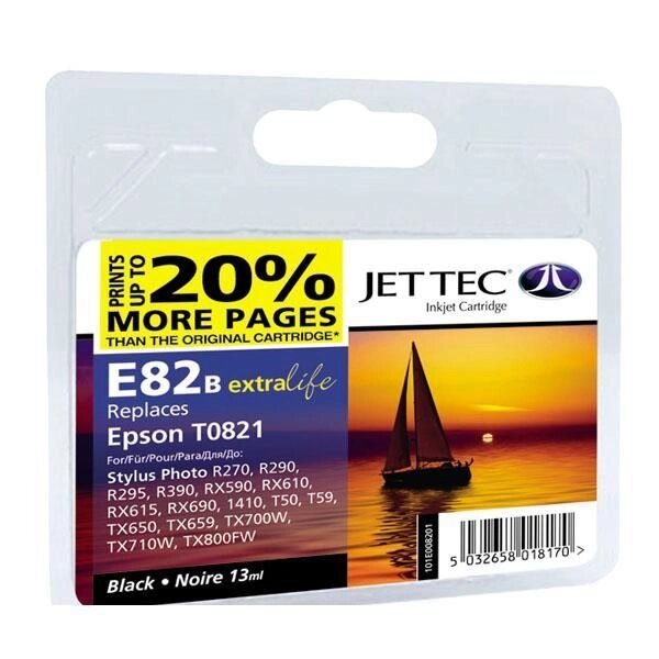 Картридж EPSON Stylus Photo R-270/390 / RX-590 Black + 20% 16 ml (101E008201 / 110E008201) E81 / 82B Jet Tec від компанії Приватне підприємство "Кваліор" - фото 1