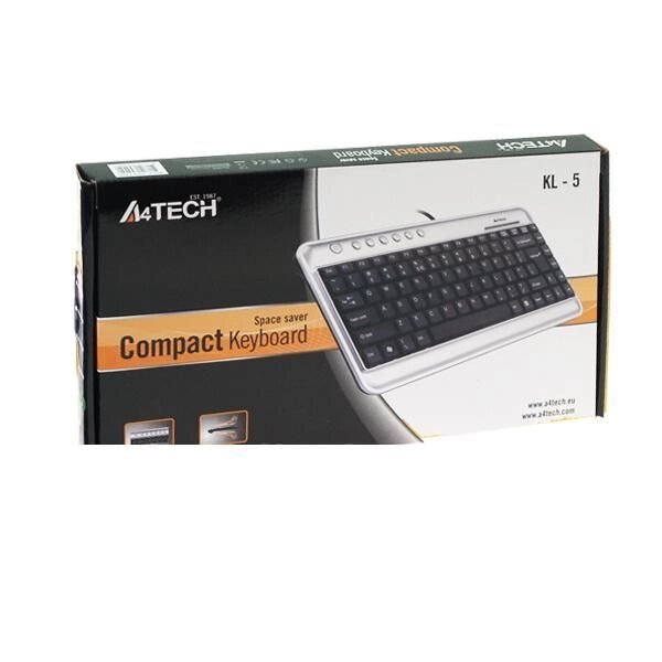 Клавіатура A4Tech KL-5 / R, USB Silver / Black X-slim Keyboard w / Ukr. від компанії Приватне підприємство "Кваліор" - фото 1