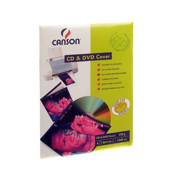 Конверт паперовий для CD-диска Canson 230g, A4, 6л (872853) від компанії Приватне підприємство "Кваліор" - фото 1