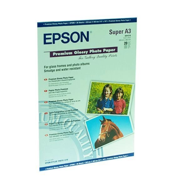 Папір EPSON фото глянсова Premium Glossy Photo, 255g, A3 +, 20л (C13S041316) від компанії Приватне підприємство "Кваліор" - фото 1