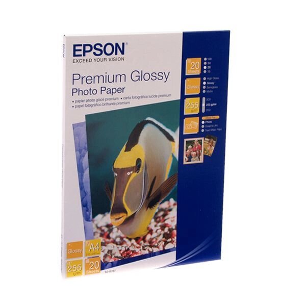 Папір EPSON фото глянсова Premium Glossy Photo Paper, 255g, A4, 20л (C13S041287) від компанії Приватне підприємство "Кваліор" - фото 1