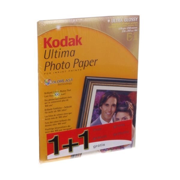 Папір Kodak, фото глянсова Ultima Photo Paper, ultra-glossy, 270g / m2, A4, 15л (3903796) від компанії Приватне підприємство "Кваліор" - фото 1