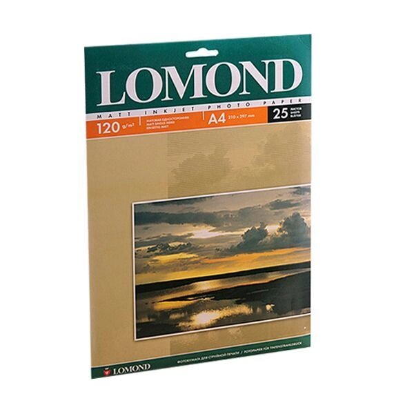 Папір Lomond, матова, 120g / m2, A4, 25л 0102030 від компанії Приватне підприємство "Кваліор" - фото 1