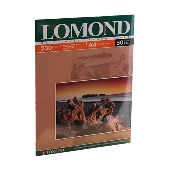 Папір Lomond, матова, 230g / m2, A4, 50л 0102016 від компанії Приватне підприємство "Кваліор" - фото 1