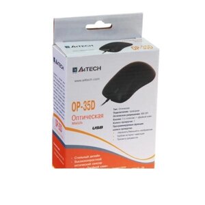 Маніпулятор "Миша" A4Tech, OP-35D, оптична, Black (USB)