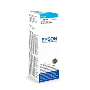 Картридж Epson L100 / L200, контейнер з чорнилом Cyan (C13T66424A)