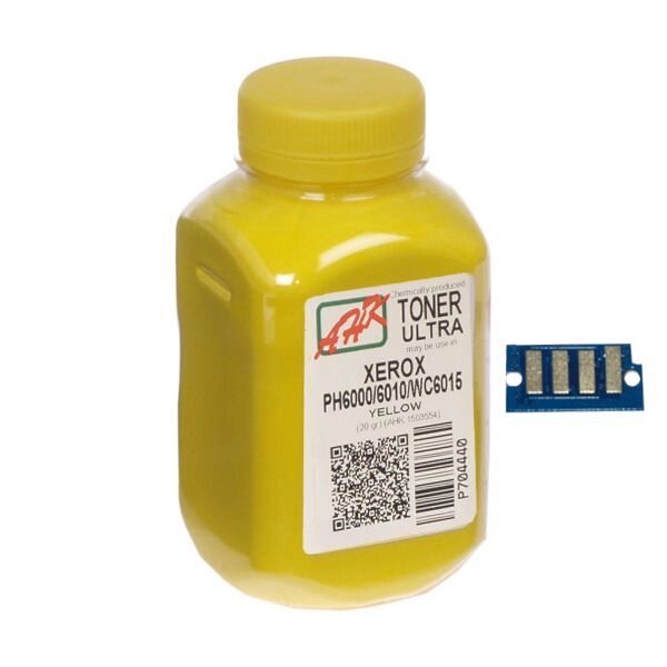 Тонер + чіп XEROX Phaser 6000/6010 Yellow (АНК, 1500258) Регіон 2 від компанії Приватне підприємство "Кваліор" - фото 1