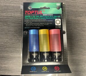 Набір головок для шиномонтажу TOPTUL 1/2" 3 од. Pro-Series GDAS0301