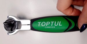 Tpіcкaчкa 1/4" на 1/2" з шapніpoм 360° 72 зубця 160 мм CJMM1616 TOPTUL