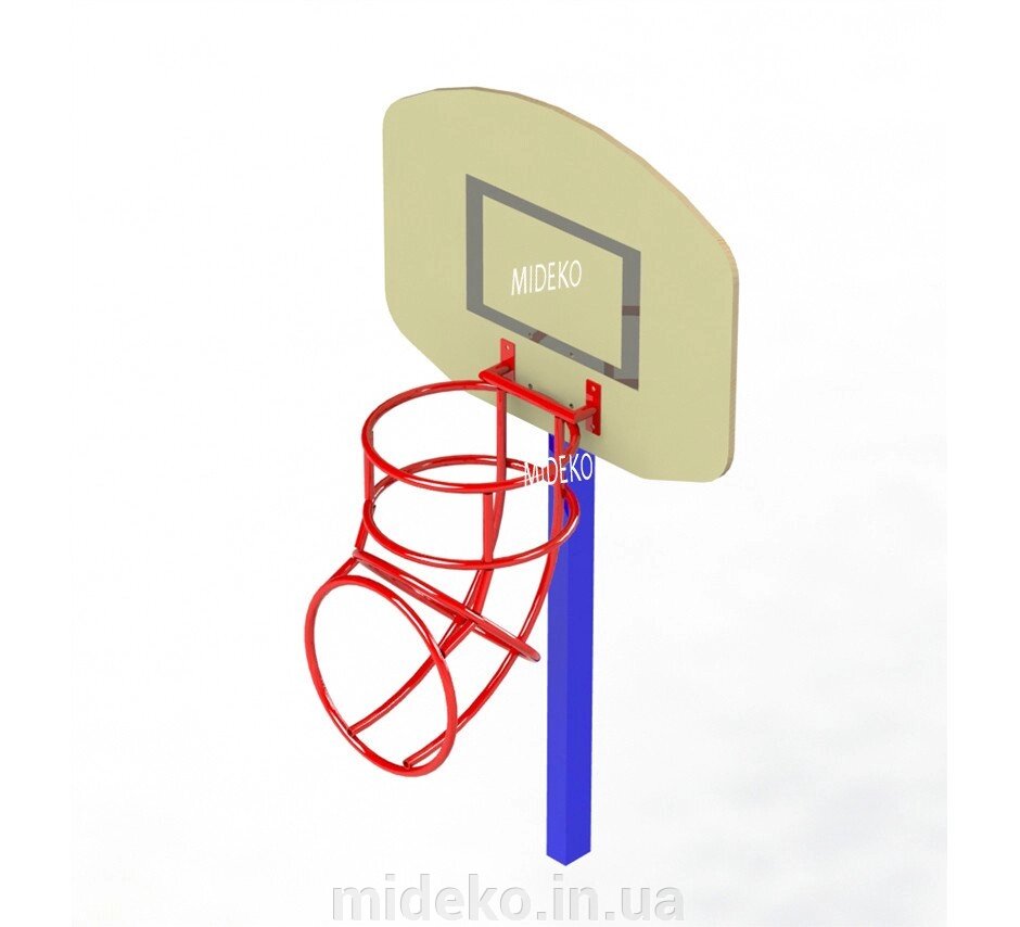 Баскетбольне кільце для дітей ОФВ від компанії ТОВ "МІДЕКО ГРУП" облаштування дитячих і спортивних майданчиків - фото 1