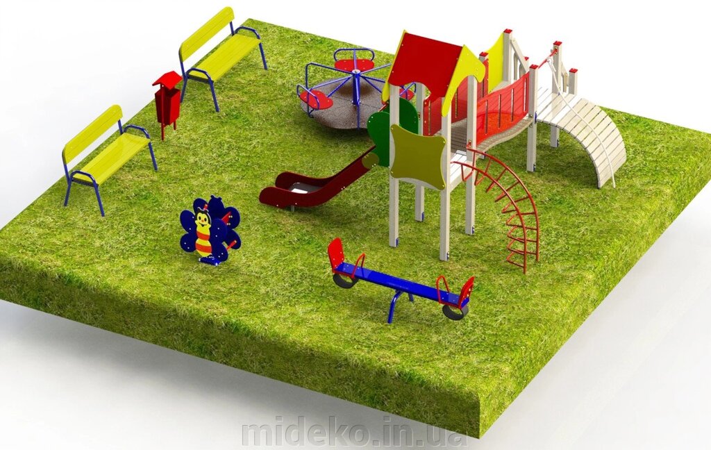 Дитячий майданчик 5790 від компанії ТОВ "МІДЕКО ГРУП" облаштування дитячих і спортивних майданчиків - фото 1