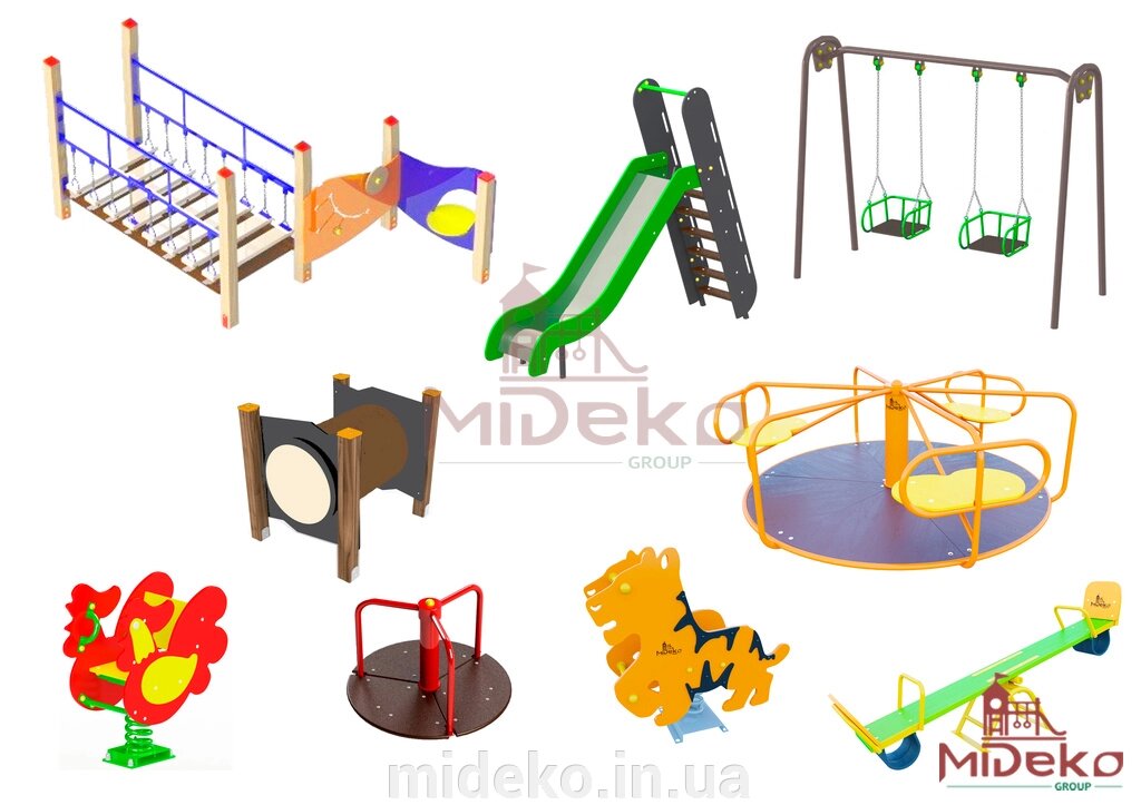 Дитячий майданчик 8729 від компанії ТОВ "МІДЕКО ГРУП" облаштування дитячих і спортивних майданчиків - фото 1