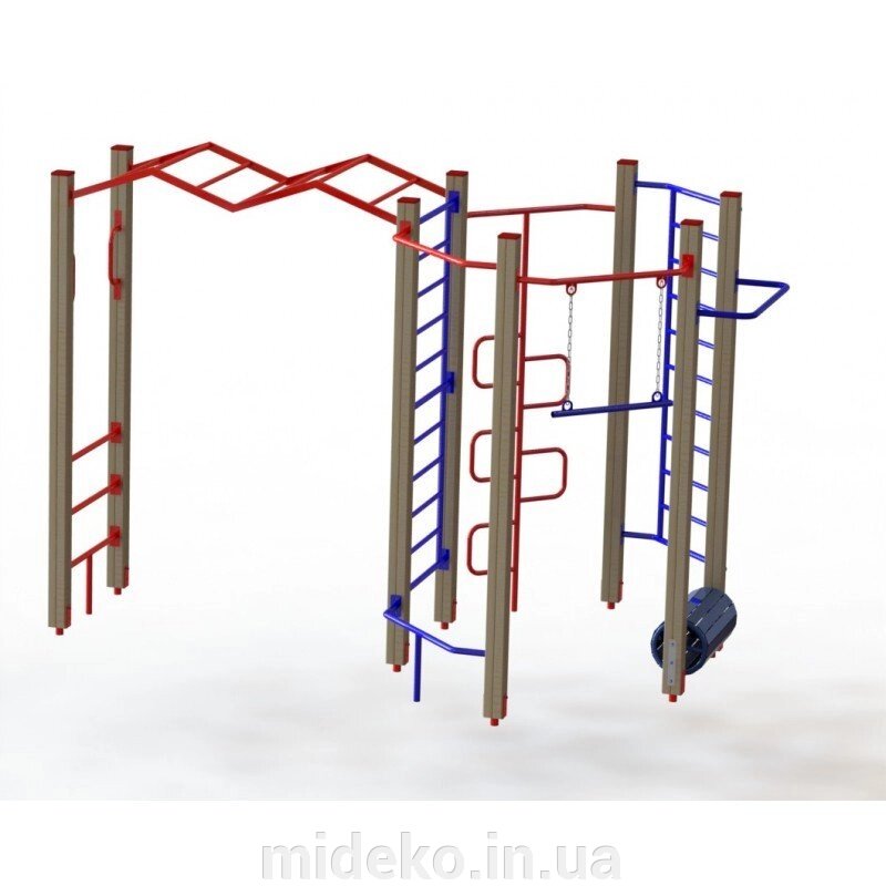 Гімнастичний комплекс "Джек" від компанії ТОВ "МІДЕКО ГРУП" облаштування дитячих і спортивних майданчиків - фото 1