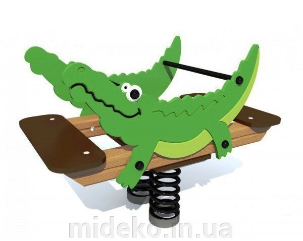 Гойдалка на пружині "Крокодил" MIDEKO від компанії ТОВ "МІДЕКО ГРУП" облаштування дитячих і спортивних майданчиків - фото 1