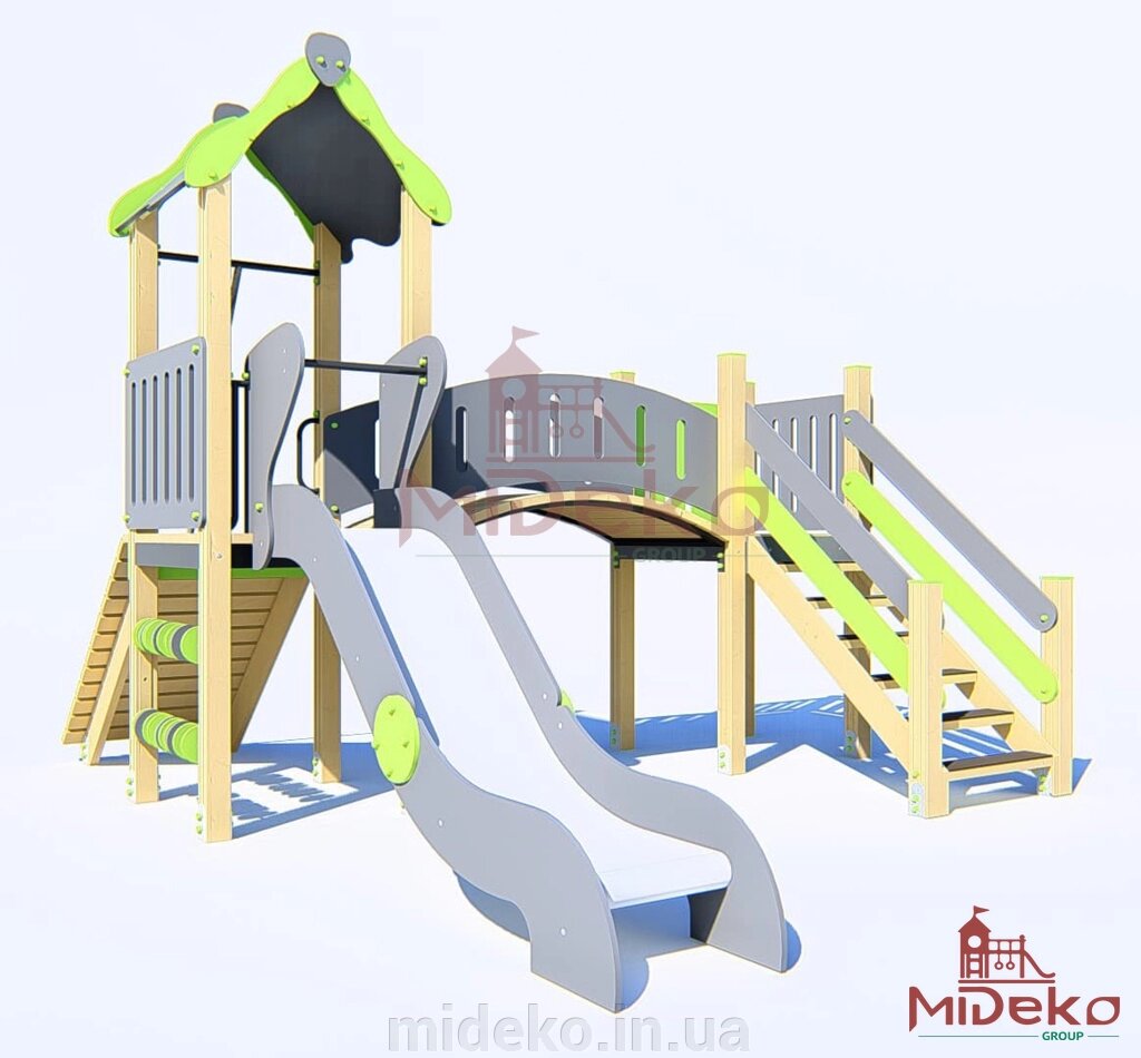 Ігровий комплекс "Баки" MIDEKO від компанії ТОВ "МІДЕКО ГРУП" облаштування дитячих і спортивних майданчиків - фото 1