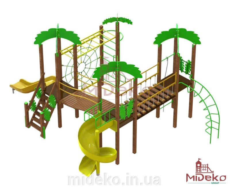 Ігровий комплекс "Білдер 120" MIDEKO від компанії ТОВ "МІДЕКО ГРУП" облаштування дитячих і спортивних майданчиків - фото 1