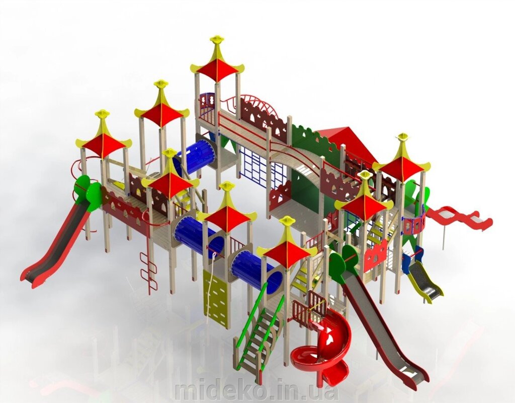 Ігровий комплекс "Дамбо" MIDEKO від компанії ТОВ "МІДЕКО ГРУП" облаштування дитячих і спортивних майданчиків - фото 1