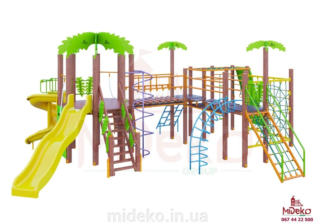 Ігровий комплекс "Хейлі" MIDEKO від компанії ТОВ "МІДЕКО ГРУП" облаштування дитячих і спортивних майданчиків - фото 1