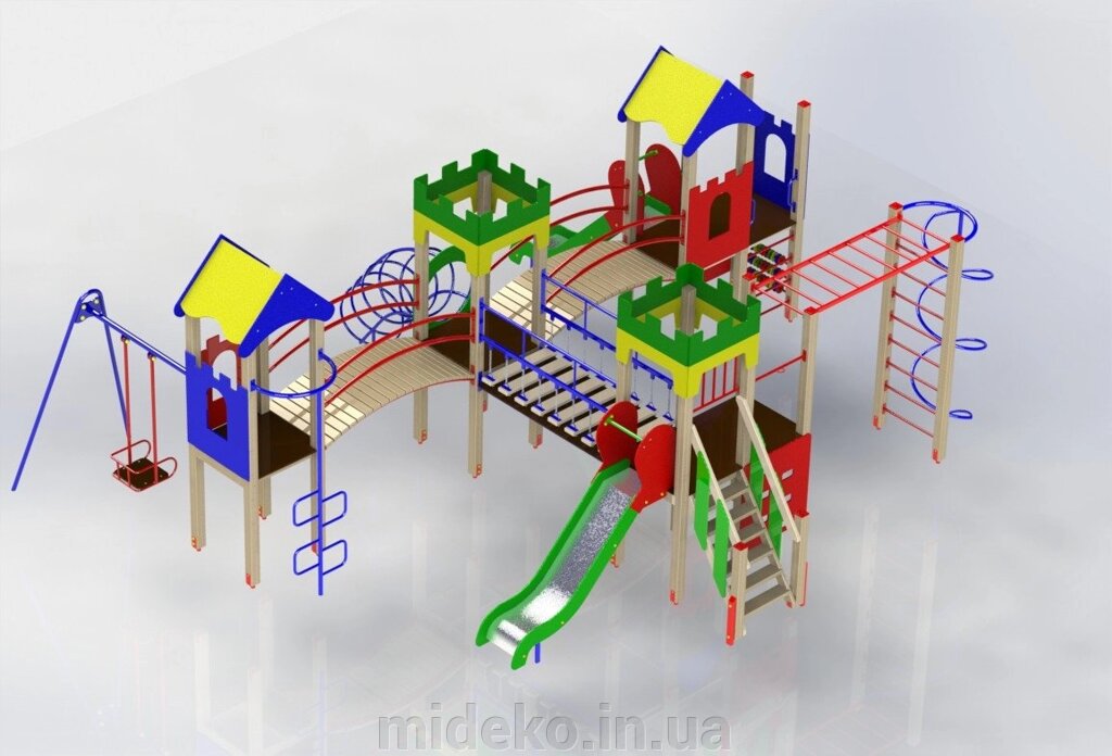 Ігровий комплекс "Кемп" MIDEKO від компанії ТОВ "МІДЕКО ГРУП" облаштування дитячих і спортивних майданчиків - фото 1