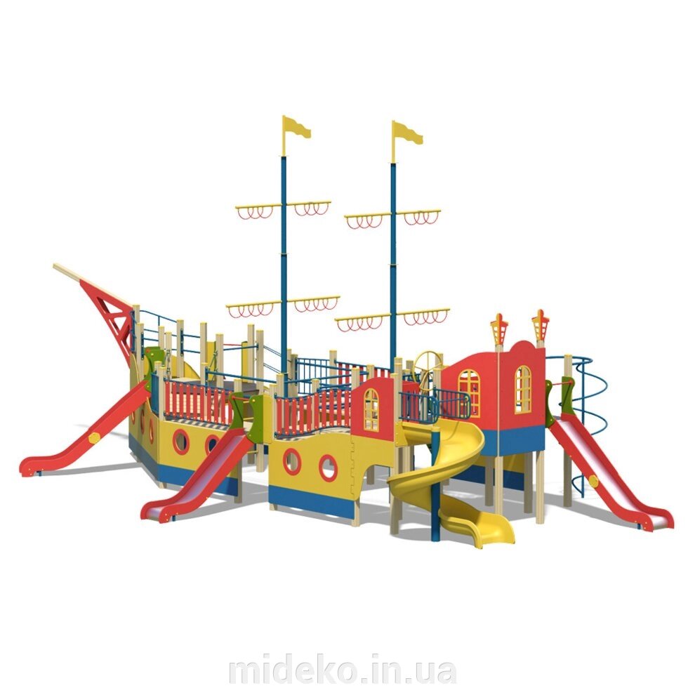 Ігровий комплекс "Корабель" MIDEKO від компанії ТОВ "МІДЕКО ГРУП" облаштування дитячих і спортивних майданчиків - фото 1