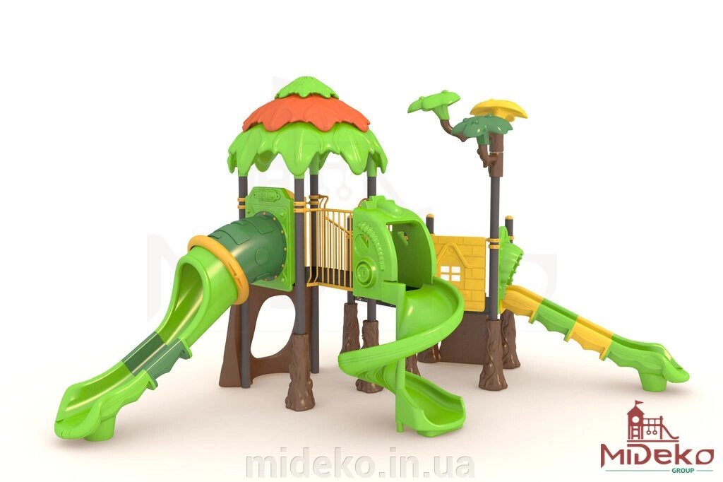 Ігровий комплекс "Лісова хатина" MIDEKO від компанії ТОВ "МІДЕКО ГРУП" облаштування дитячих і спортивних майданчиків - фото 1