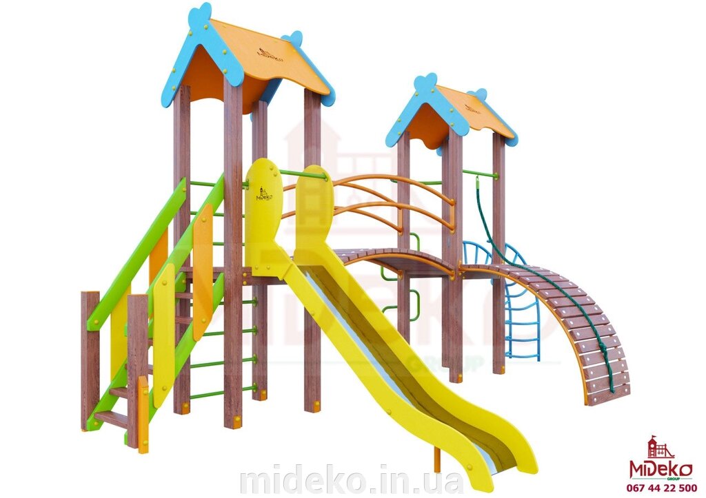 Ігровий комплекс "Марк" MIDEKO 120 від компанії ТОВ "МІДЕКО ГРУП" облаштування дитячих і спортивних майданчиків - фото 1