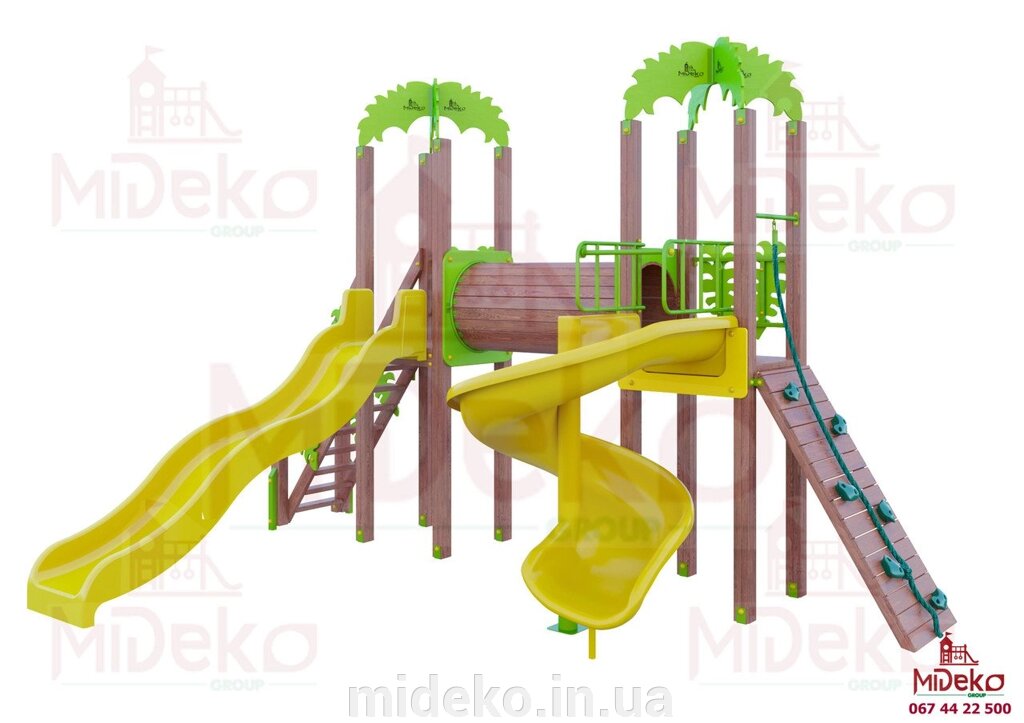Ігровий комплекс "Марк S 150" MIDEKO від компанії ТОВ "МІДЕКО ГРУП" облаштування дитячих і спортивних майданчиків - фото 1