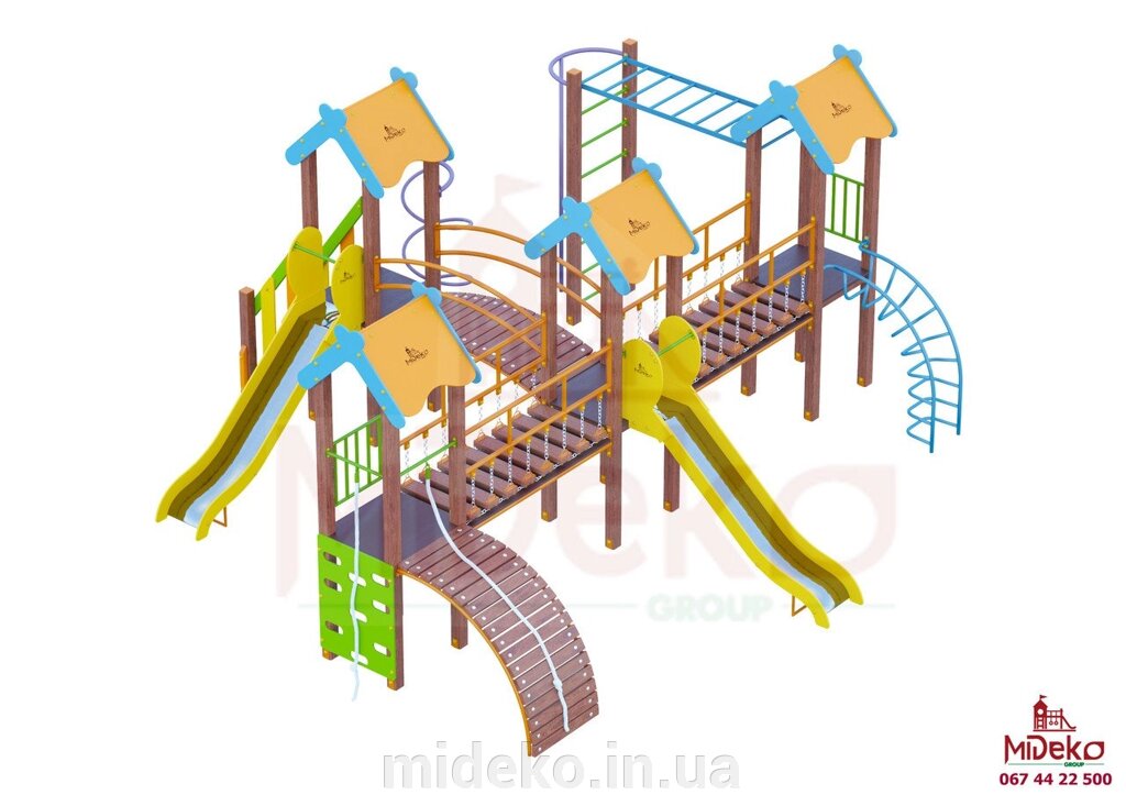 Ігровий комплекс "Mary120" Mideko від компанії ТОВ "МІДЕКО ГРУП" облаштування дитячих і спортивних майданчиків - фото 1