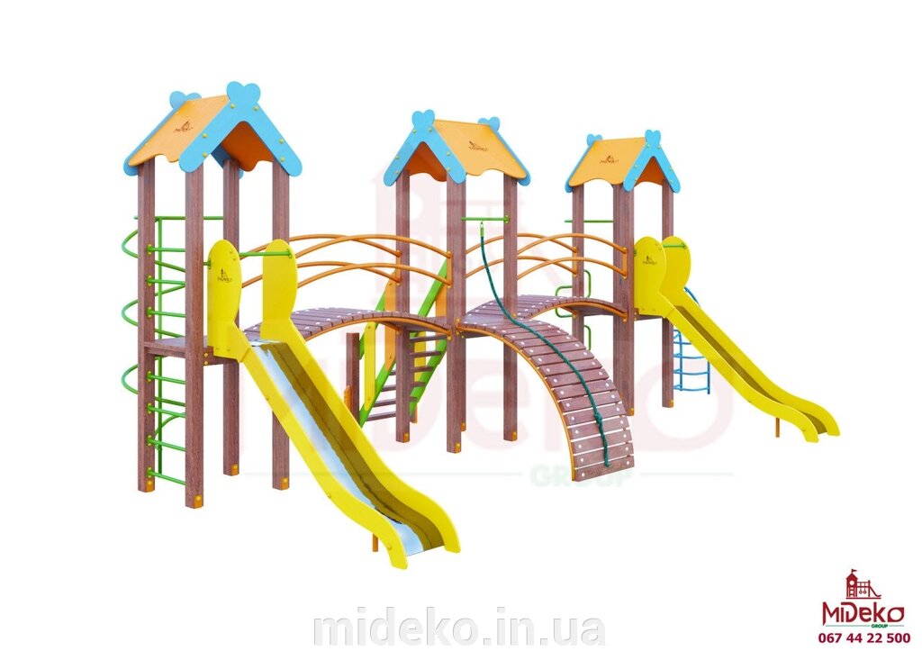 Ігровий комплекс "Міккі 150"  MIDEKO від компанії ТОВ "МІДЕКО ГРУП" облаштування дитячих і спортивних майданчиків - фото 1