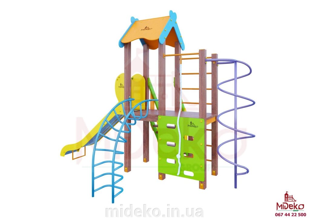 Ігровий комплекс "Саллі 150" MIDEKO від компанії ТОВ "МІДЕКО ГРУП" облаштування дитячих і спортивних майданчиків - фото 1
