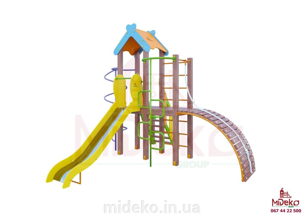 Ігровий комплекс "Сем 120" MIDEKO від компанії ТОВ "МІДЕКО ГРУП" облаштування дитячих і спортивних майданчиків - фото 1