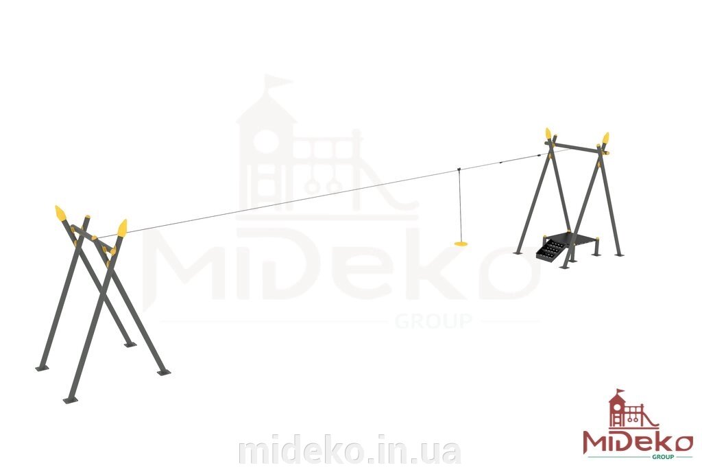 Ігровий комплекс "Тарзанка 3" MIDEKO від компанії ТОВ "МІДЕКО ГРУП" облаштування дитячих і спортивних майданчиків - фото 1