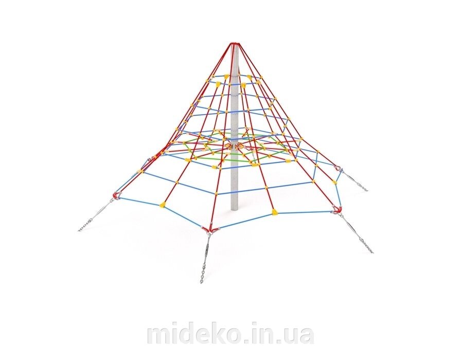 Канатна сітка "Пірамідка" від компанії ТОВ "МІДЕКО ГРУП" облаштування дитячих і спортивних майданчиків - фото 1