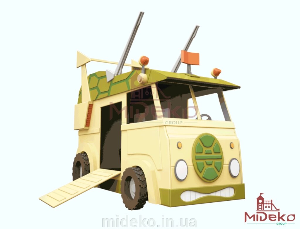 Машина-мобіль "Мишко" MIDEKO від компанії ТОВ "МІДЕКО ГРУП" облаштування дитячих і спортивних майданчиків - фото 1