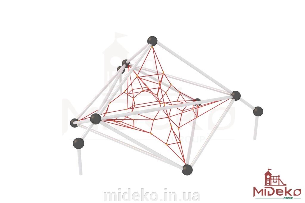 Мотузкова Лазалка "Октаедр" MIDEKO від компанії ТОВ "МІДЕКО ГРУП" облаштування дитячих і спортивних майданчиків - фото 1