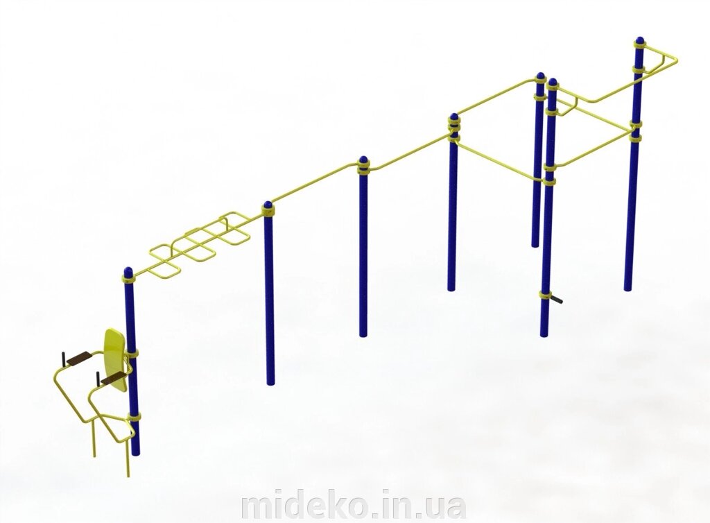 Спортивний комплекс Воркаут - 207.1 від компанії ТОВ "МІДЕКО ГРУП" облаштування дитячих і спортивних майданчиків - фото 1