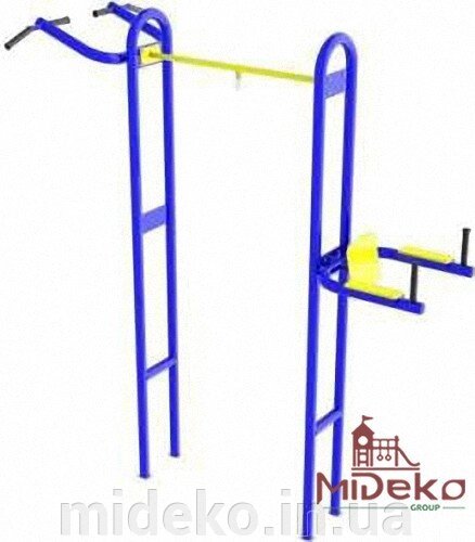 Універсальний спортивний вуличний тренажер - 208 "MIDEKO" від компанії ТОВ "МІДЕКО ГРУП" облаштування дитячих і спортивних майданчиків - фото 1