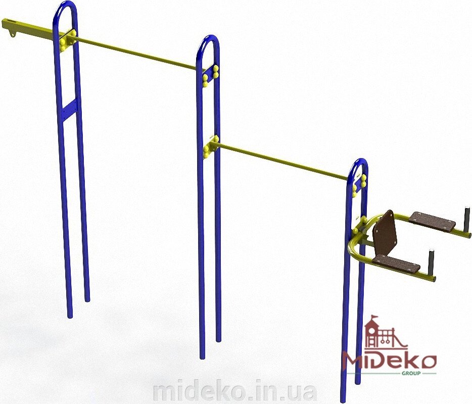 Універсальний спортивний вуличний тренажер - 209 "MIDEKO" від компанії ТОВ "МІДЕКО ГРУП" облаштування дитячих і спортивних майданчиків - фото 1