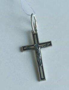 Хрестик срібний хрестик з емаллю