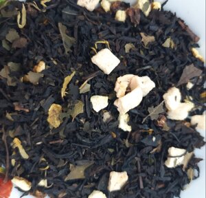 Чай Обліпиха - Апельсин. Чорний чай з добавками. (Фасування від 50 грам)